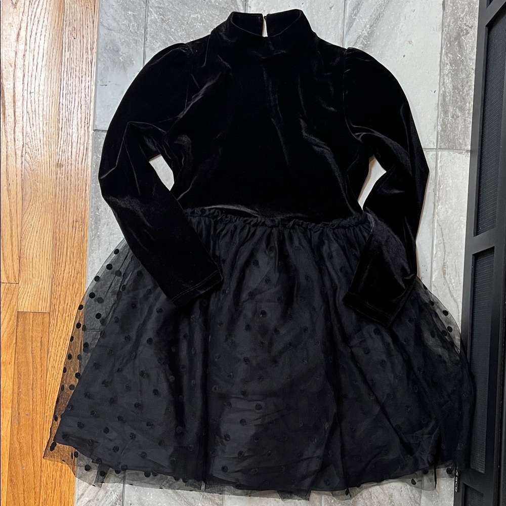 btween Black Velvet Kids Formal Dress